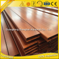 6063 6082 6061 profils en aluminium d&#39;extrusion de grain en bois pour la décoration